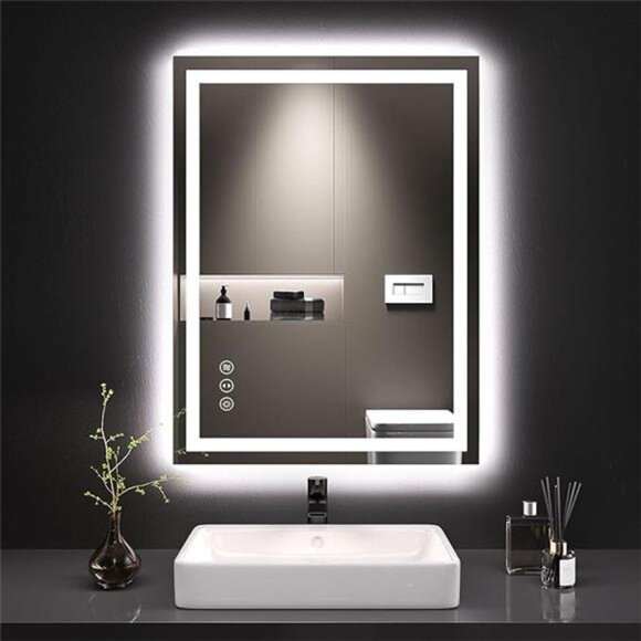 24X32 LED Bathroom Mirror with Lights, Anti-Fog, Dimmable, Backlit + Front Lit - Picture 7 of 7